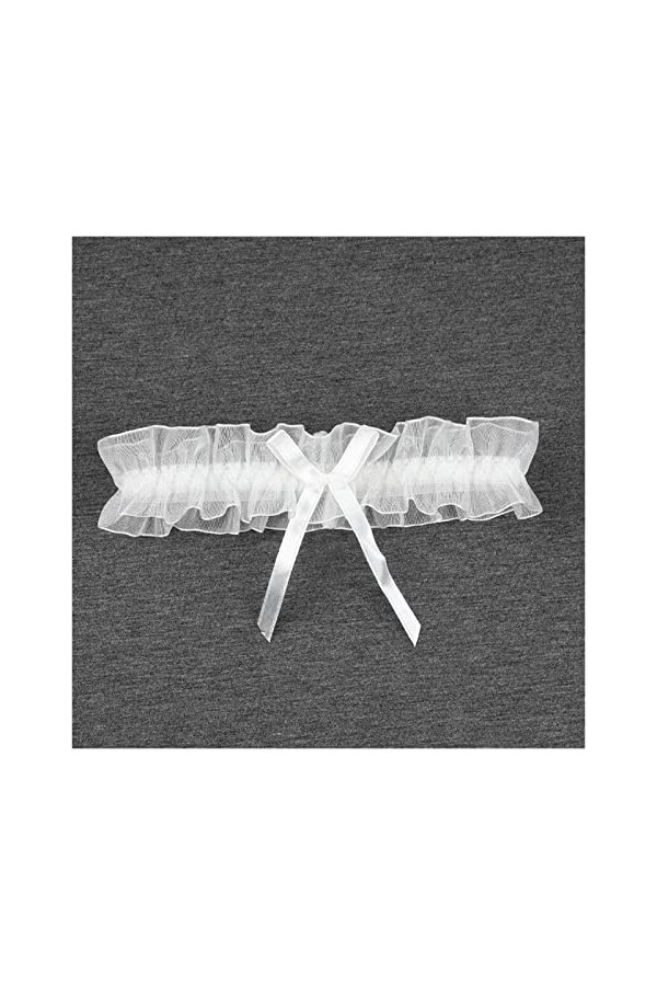 HEIMP Mode Femmes Arc Jambe Anneau Sexy Lingerie Dentelle jarretière nœud Papillon Jambe Boucle Mariage jarretières mariée Co