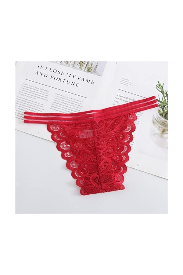 MULANY Femme Slips Rencontrez Les Femmes Sexy Dentelle Lingerie Tentation Taille Basse Culotte Transparente évider String sou