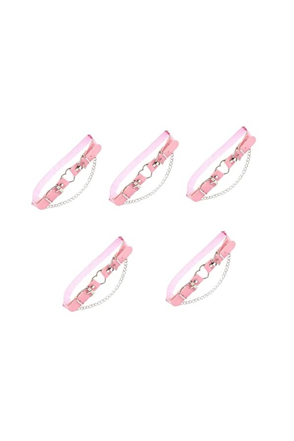 SOIMISS 4 Pièces Coeur avec pour Corps Anneau Bande Harnais Jarretière Jarretelles Cuisse Jarretelles en Cuir Quotidien Masca