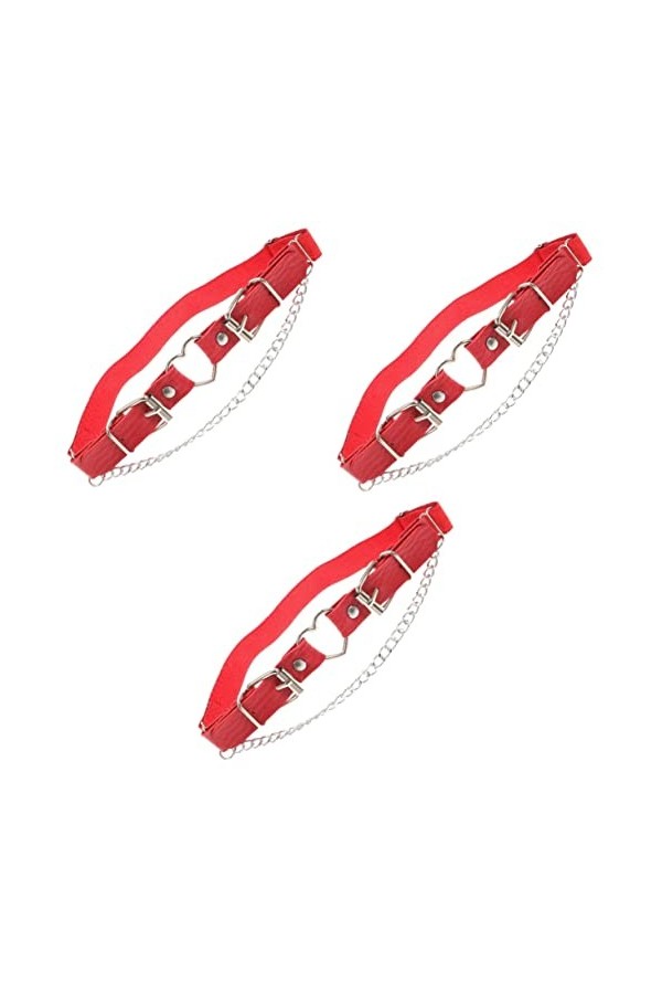 SOIMISS 4 Pièces Coeur avec pour Corps Anneau Bande Harnais Jarretière Jarretelles Cuisse Jarretelles en Cuir Quotidien Masca