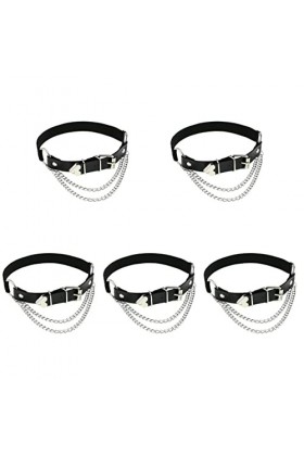 USHOBE 5 Pièces Porte-Jarretelles Jarretière Coeur Élastique Jarretière pour Cuisses Épaisses Anneau De Cuisse Gothique Cuiss