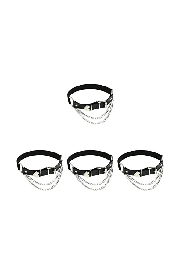 USHOBE 5 Pièces Porte-Jarretelles Jarretière Coeur Élastique Jarretière pour Cuisses Épaisses Anneau De Cuisse Gothique Cuiss