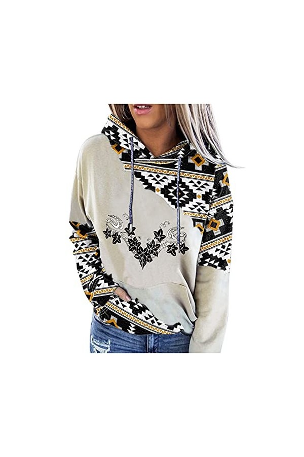 Sweat à capuche pour femme - Long - Grande taille - Pour femme - Pull fin et surdimensionné