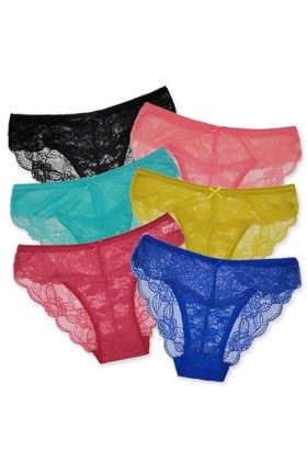 5 pièces/Ensemble sous-vêtements Sexy Lingerie Femmes Culottes en Dentelle Transparente, L