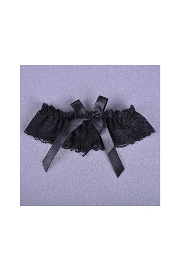 ZZSRJ Cadeau De Mariage Party Bridal Accessoires Sexy Dentelle Stretch Jarretière Jarretière Cravate Cravate Conteau Color :