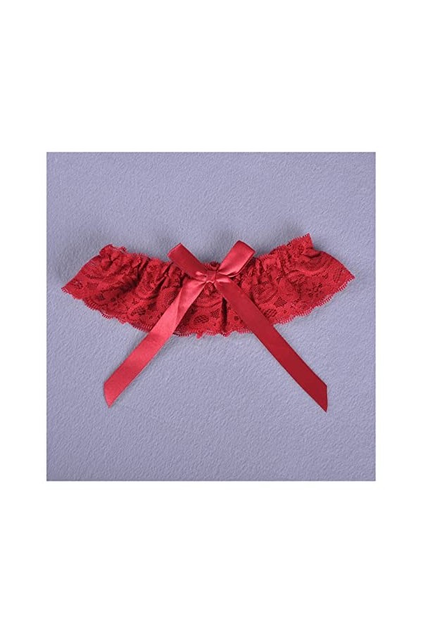 ZZSRJ Cadeau De Mariage Party Bridal Accessoires Sexy Dentelle Stretch Jarretière Jarretière Cravate Cravate Conteau Color :