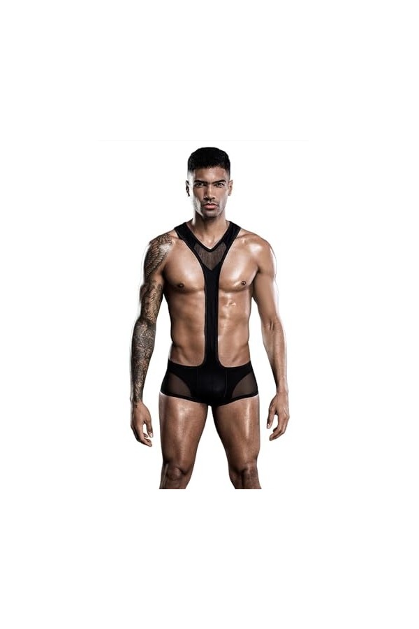 WRAZA Ensemble de Jeux Rôle pour Hommes Ensembles Érotiques pour Adultes Voir À Travers Les Vêtements Masculins Combinaison d