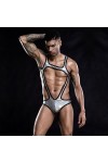WRAZA Ensemble de Lingerie pour Homme - Costumes érotiques - Sous-Vêtements - Body Complet pour Homme - Tenue de Club - Dos N