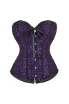 Niiyyjj Corset en dentelle avec boucle sur le devant - Corset à baleines en plastique - Costumes de cosplay, Rouge, X-Large