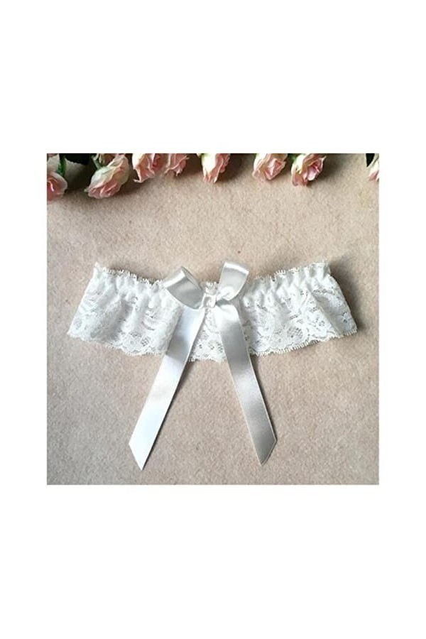 GOOFFY Mode Femmes Arc Jambe Anneau Sexy Lingerie Dentelle jarretière nœud Papillon Jambe Boucle Mariage jarretières mariée C