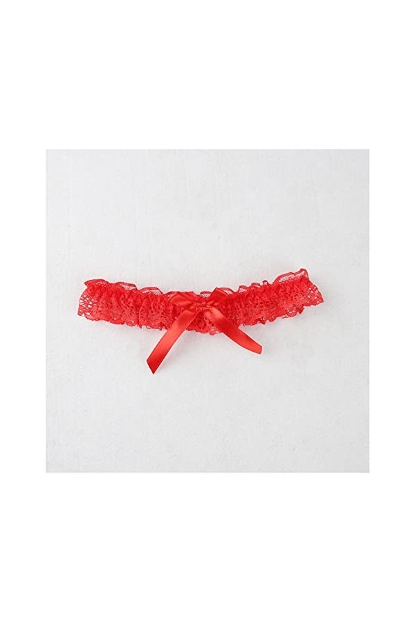 GOOFFY Mode Femmes Arc Jambe Anneau Sexy Lingerie Dentelle jarretière nœud Papillon Jambe Boucle Mariage jarretières mariée C