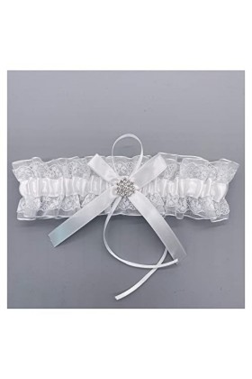 HEIMP Strass Neige Mariage Jarretelles mariée Femmes Sexy Dentelle jarretière for Mariage Bal Extensible Cuisse Jambe Anneaux