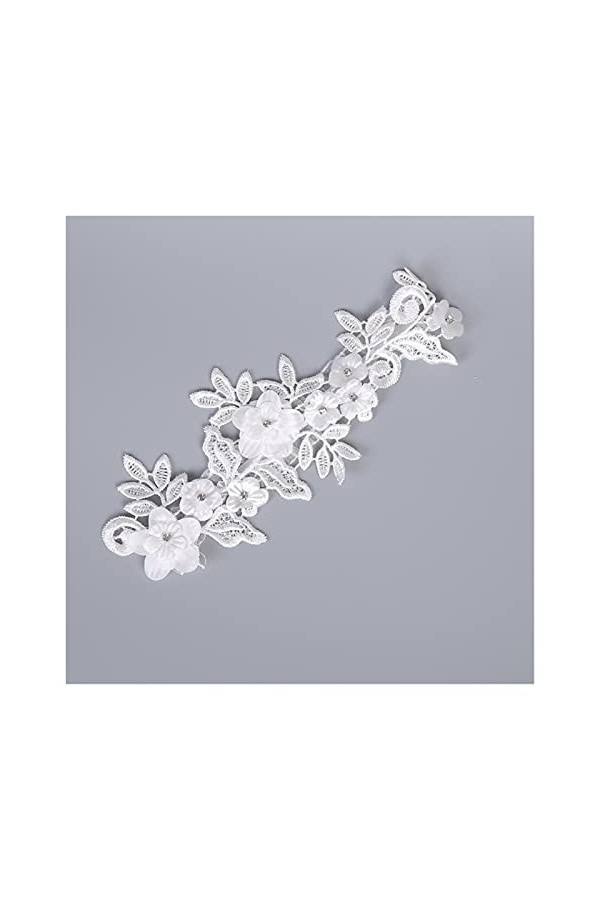 COLIFAS Porte-Jarretelles de Mariage pour Femmes Floral Lace Stretch Jarretières Anneau de Jambe Accessoires de mariée de Bal