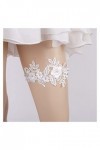 COLIFAS Porte-Jarretelles de Mariage pour Femmes Floral Lace Stretch Jarretières Anneau de Jambe Accessoires de mariée de Bal