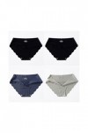 PBLCYUT 4 Pcs/Lot Panties sans Couture for Les Femmes Culotte Simple Glisse de Soie sous-vêtements Femelles Doux Mince Clair 