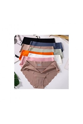 4 Pcs / Lot Panties sans couture for les femmes culotte simple glisse de soie sous-vêtements femelles doux mince clair Panti 