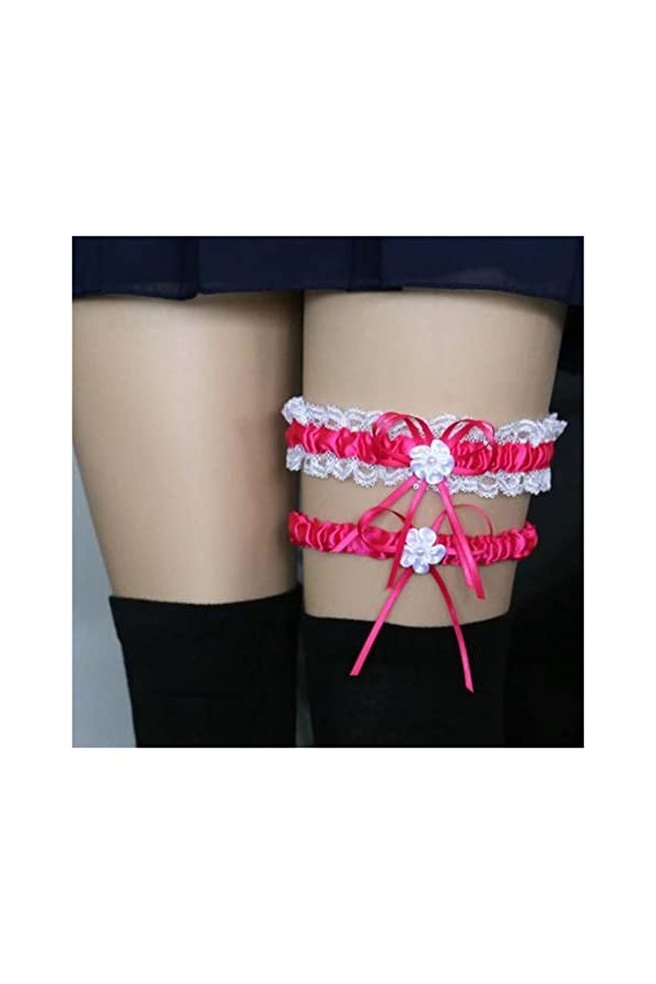 ZZSRJ 2 pièces/Ensemble de jarretières de Jambe Sexy Bridal Mariage Partie de Mariage Color : Svart, Taille : One Size 