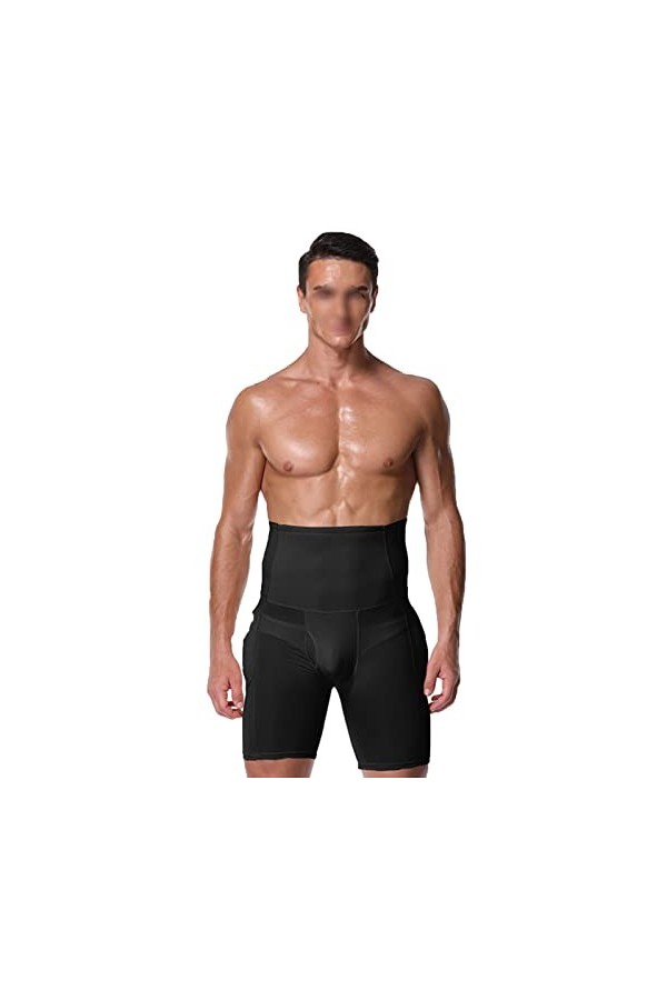 WUJNANG Culotte De Contrôle du Ventre Culotte Haute Taille pour Hommes,B-3XL