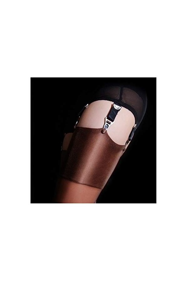 HANRUO Sexy Cuisse High Bas Femmes sur Les Bas du Genou Sheer Silicone Bas Brillants pour Les Ceintures Jarretelles Color : 