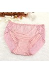 Bayrick Women sous-vêtementCulotte en Soie de Soie Mulberry Culotte en Dentelle Taille Moyenne Culotte Femme * 2-C_M