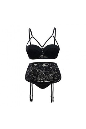 Grande Taille Porno Femmes Lingerie Sexy Corset Dentelle Érotique Babydoll Sexy sous-Vêtements Costumes Bras + Slips + Jarret