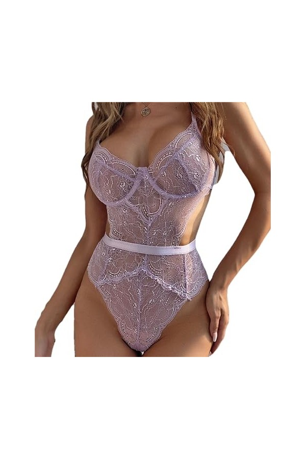 ZTIANEF Lingerie Et Vêtements Sexy Chemises De Nuit Femme Justaucorps Sexy Dentelle Justaucorps Transparents Lingerie Sexy Li