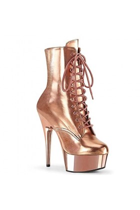 LEBE 15cm Talon Aiguille Talons Hauts à Lacets Plate Forme Stiletto Bottes Basses Bottes de Pole Dance-Black2||46