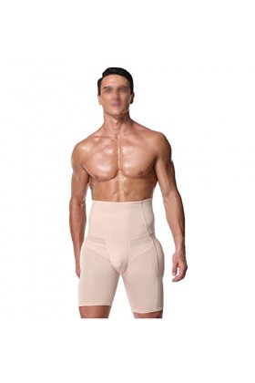 WUJNANG Culotte De Contrôle du Ventre Culotte Haute Taille pour Hommes,B-3XL