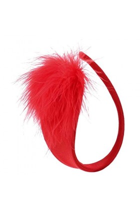 YIJIAN Femmes Lingerie Plumes C-String Invisible Mini Culotte sous-vêtements sous-vêtements Color : Red, Size : One Size 