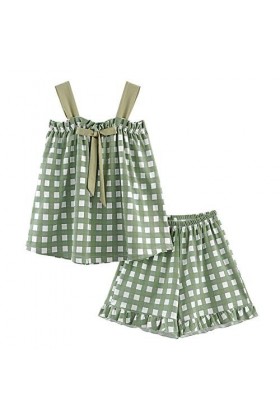 KUXUAN Ensembles de Pyjama Sexy pour Femmes - Ensemble de Pyjamas en Satin avec Gilet et Short en Dentelle Lingerie de Nuit,G