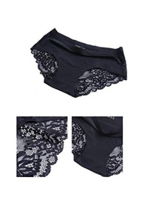 Bayrick sous-vêtements sans Couture en Soie glacée dune Seule pièce Slip Taille Basse pour Femmes sous-vêtements Sexy en Den