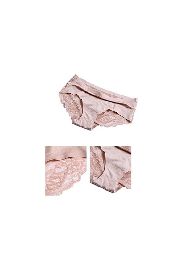 Bayrick sous-vêtements sans Couture en Soie glacée dune Seule pièce Slip Taille Basse pour Femmes sous-vêtements Sexy en Den