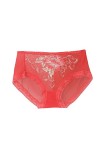 Culotte creuse sexy de haute qualité broderie dentelle sans trace femme maille taille moyenne slips pour femmes football sous