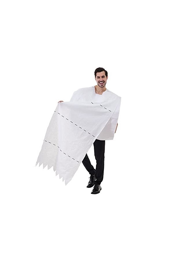 Zemily Costume Hilarant 1 Pièce pour Homme et Femme Grand Rouleau de Papier Hygiénique Costume Taille Unique