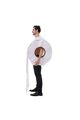 Zemily Costume Hilarant 1 Pièce pour Homme et Femme Grand Rouleau de Papier Hygiénique Costume Taille Unique