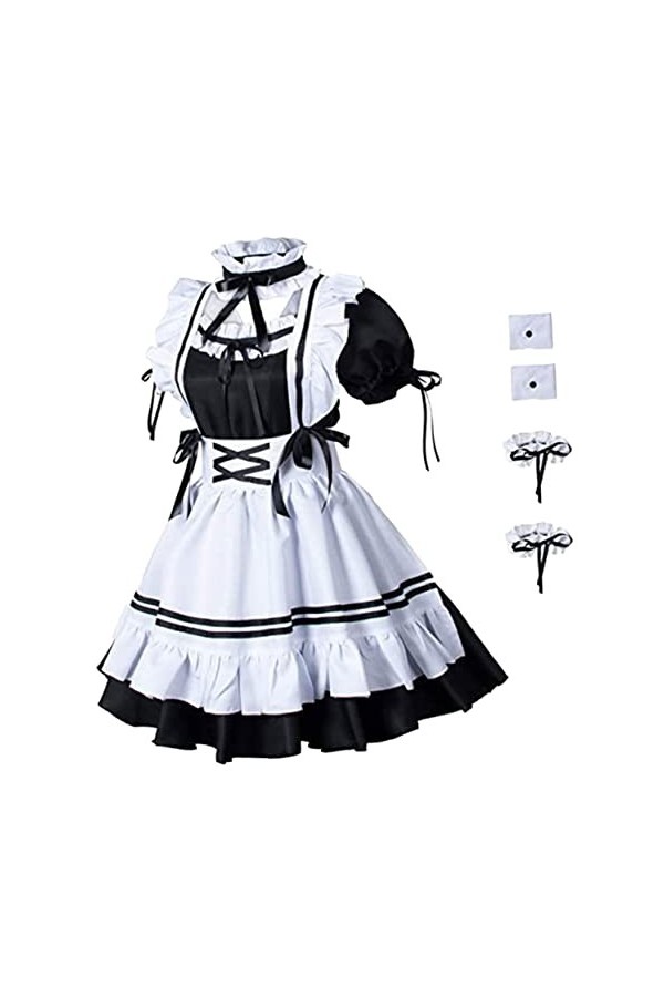 VALICLUD 1 Jeu Déguisement De Femme De Chambre Tenue De Femme De Chambre Anime Cosplay Lingerie Tenue Fibre De Polyester pol