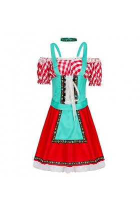 Oktoberfest Costumes pour femme - Style irlandais sexy - Épaules dénudées - Costume allemand, A, XL