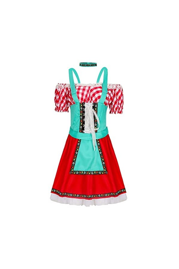 Oktoberfest Costumes pour femme - Style irlandais sexy - Épaules dénudées - Costume allemand, A, XL