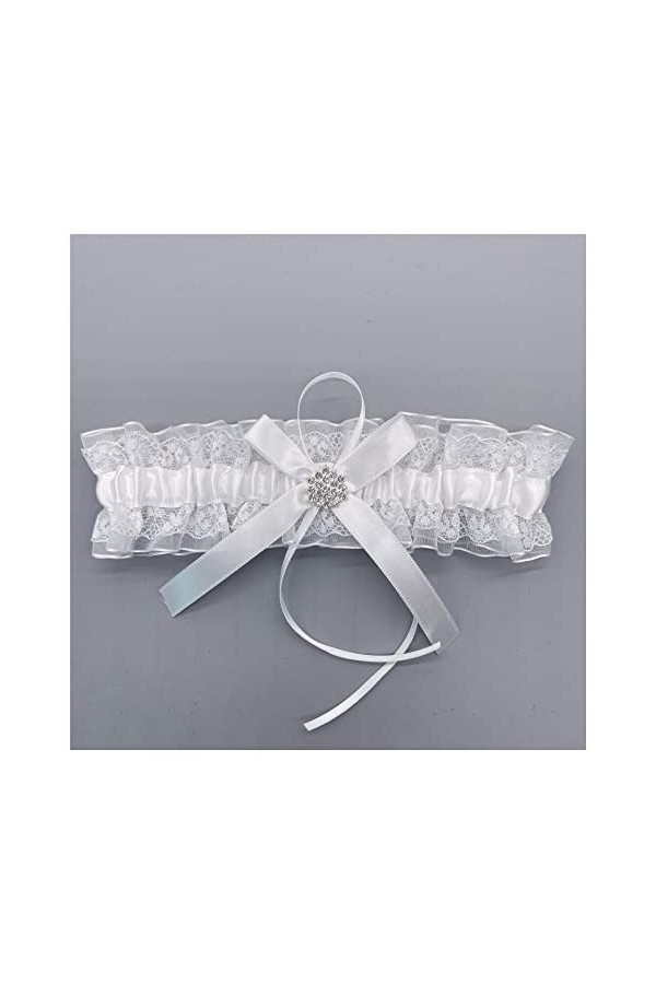 GOOFFY Strass Neige Mariage Jarretelles mariée Femmes Sexy Dentelle jarretière for Mariage Bal Extensible Cuisse Jambe Anneau