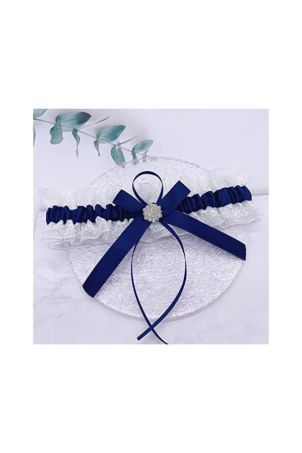 GOOFFY Strass Neige Mariage Jarretelles mariée Femmes Sexy Dentelle jarretière for Mariage Bal Extensible Cuisse Jambe Anneau