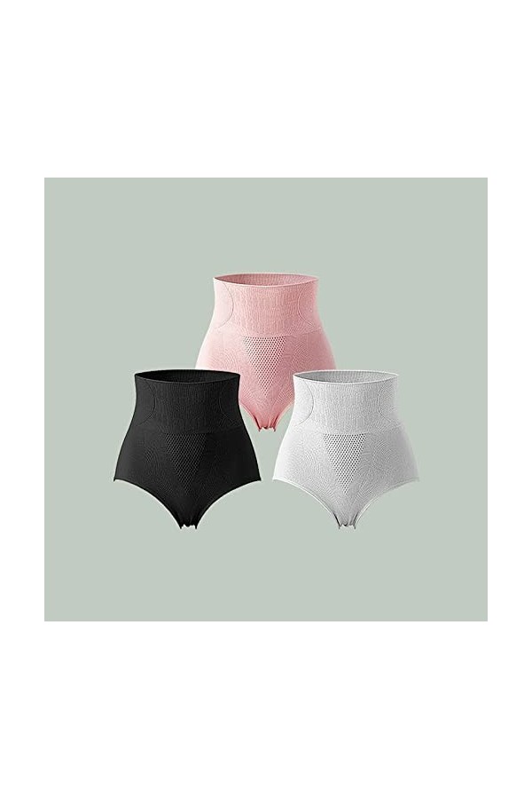 AKSPET Femme Slips Fallweet 3 pièces/lot!Femme Body Shaper Minceur Coton Culotte Sexy Doux Culotte Taille Haute Mémoires Gran