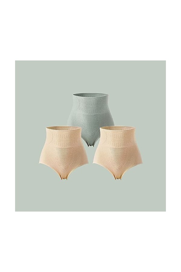AKSPET Femme Slips Fallweet 3 pièces/lot!Femme Body Shaper Minceur Coton Culotte Sexy Doux Culotte Taille Haute Mémoires Gran