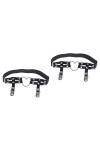 SOIMISS 2Pcs Taille Rangée De Style Rivets Punk PU Décoration Ceinture Anneau Harnais Fête Rave Cuir Jarretière Club Gothique