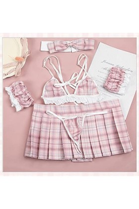 Cosplay Mini Sexy Schoolgirl Lingerie Kawaii Cosplay érotique Slutty Jupe Slutty Anime Lolita Rôle Costume pour Filles Sexy e