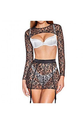 QQQQC Déguisements Adultes Femmes Lingerie T-Shirt Sexy sous-Vêtements Costume Vêtements de Nuit Costume Érotique-as_Photo_S