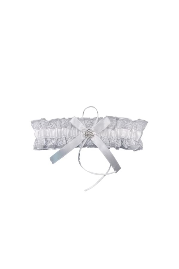 Jarretière de Mariage en Dentelle Strass, jarretière de mariée Sexy en Dentelle, Anneaux de Cuisse Extensibles for Bal de Mar