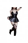 ZTIANEF Déguisements Adultes Robe Courte Moulante Sexy Sans Manches, Lingerie, Jupe Serrée, Robes De Tentation, Noir, Taille 