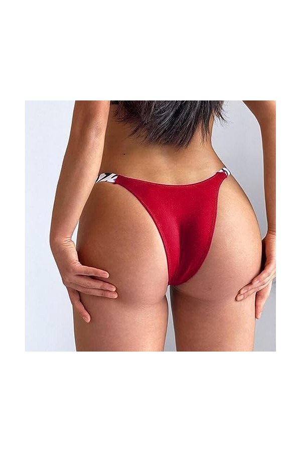 PIYAX String Femmes Sexy Taille Basse Culotte G String léopard Bikini Culotte Confortable Tangas Femmes intimes