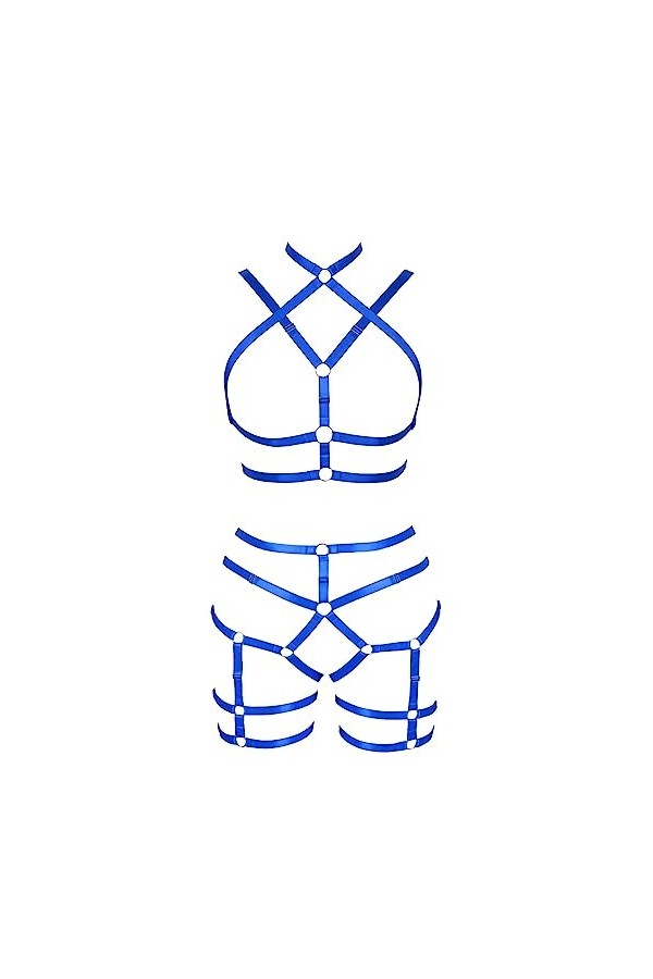 Femmes gothique Body bretelles soutien - gorge mode cage soutien - gorge escamoté bas garter set PUNK RAVE Dance suit La cou