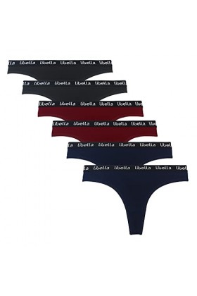 Libella Lot de 6 String Femme - Coton Couleurs Vives - Sexy Tangas - 3207 BMR XL